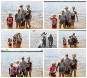 cousins acting silly in the water