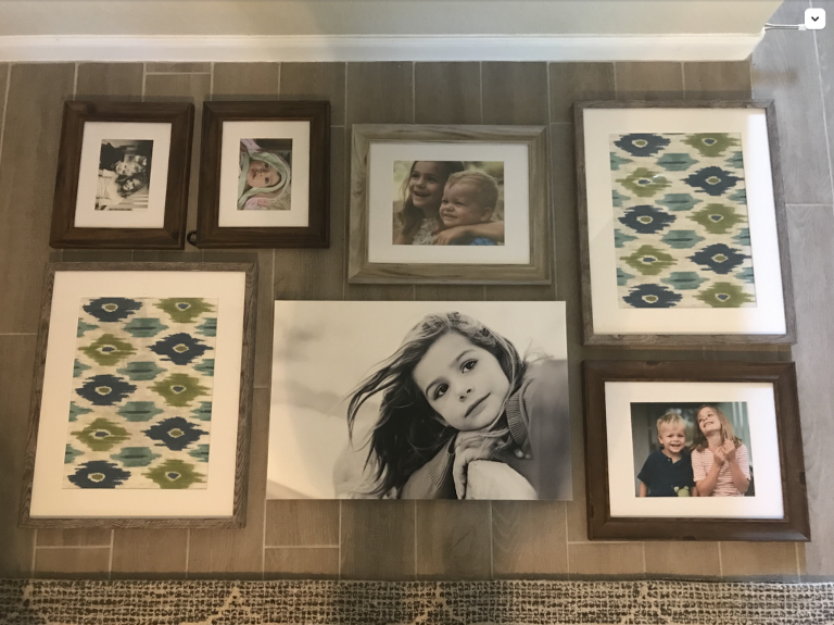 Sample gallery wall for family photos