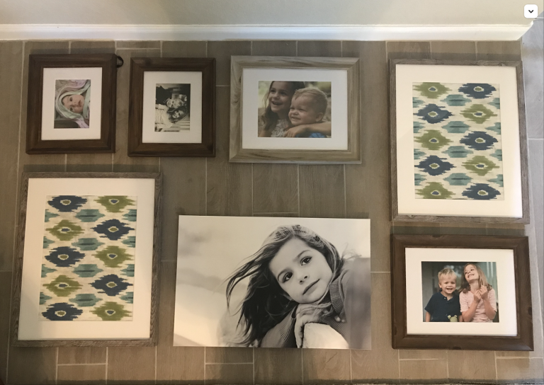 Sample gallery wall for family photos